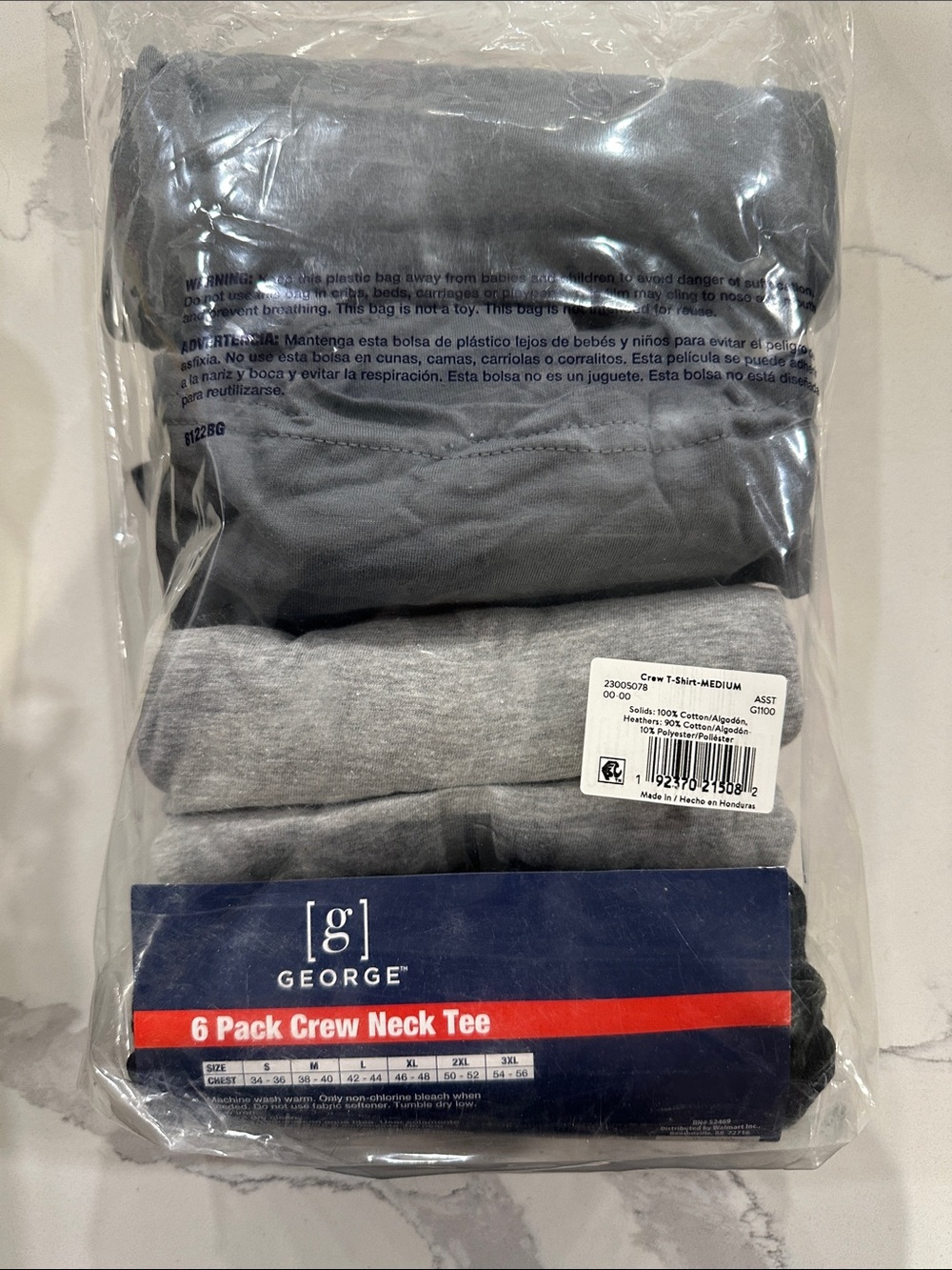 George 4 brand new  Crew Neck Tees – Gray & Charcoal & black